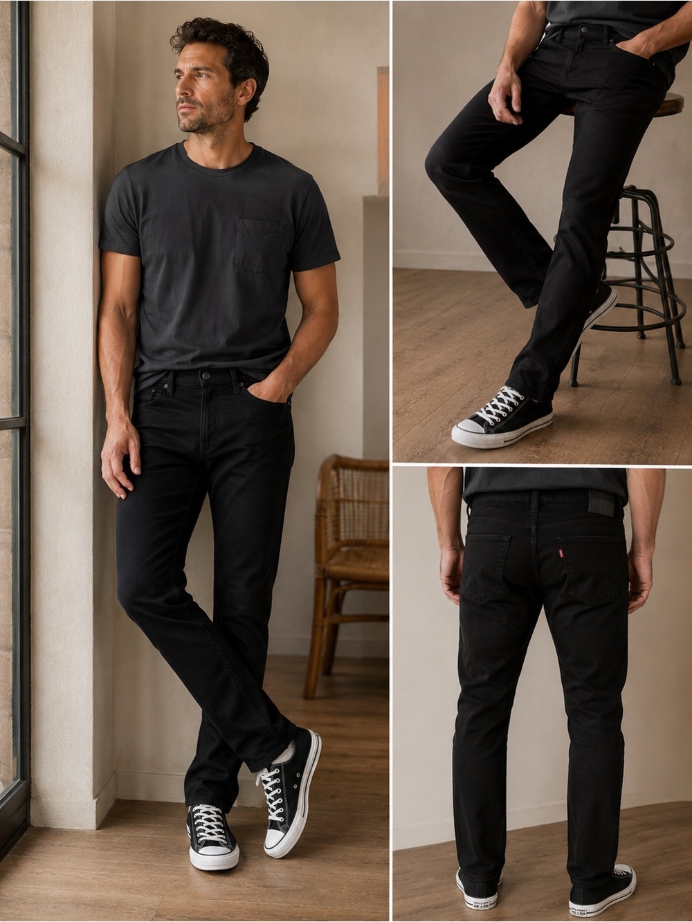 Levi’s 511 Slim Fit Jeans Men’s 36x29 Black Stretch Denim Classic